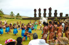 Traditional welcoming ceremony in Rapa Nui