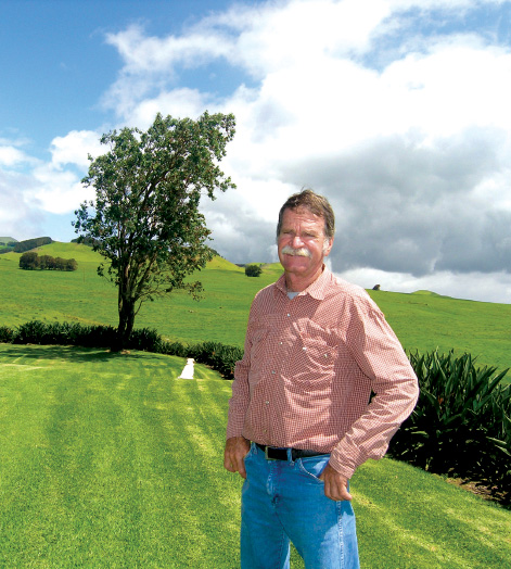 Pono Von Holt, owner of Ponoholo Ranch, one of the partners in the Kohala Watershed Partnership. photo by Jan Wizinowich
