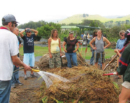 Composting class. photo courtesy Nancy Redfeather 