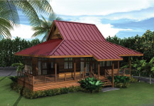 The typical plantation-style home incorporates ample outdoor living space with a wrap-around lanai. This expands the home’s useable square footage in a cost effective way. A distinctive roof profile and generous overhang also protects the home from the hot tropical sun and abundant rainfall.