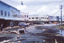 Downtown Hilo after 1960 tsunami. Photographer Hansen