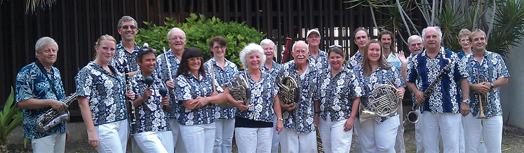 West Hawai‘i County Band members at Hale Halawai 2013. photo courtesy of Hawai‘i County Band