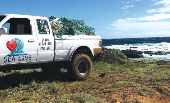 Da White Rhino, Uncle D's beach clean up truck. photo courtesy of Don Elwing 