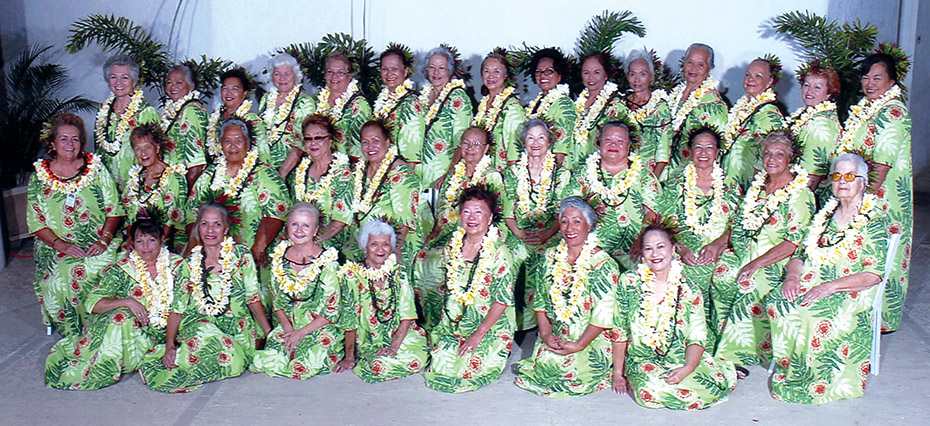 Under the direction of Kumu Hula Paul Neves, kūpuna from Alu Like took home 2009 first place wahine honors in the Hawai‘i Kupuna Hula Festival. photo courtesy of Alu Like