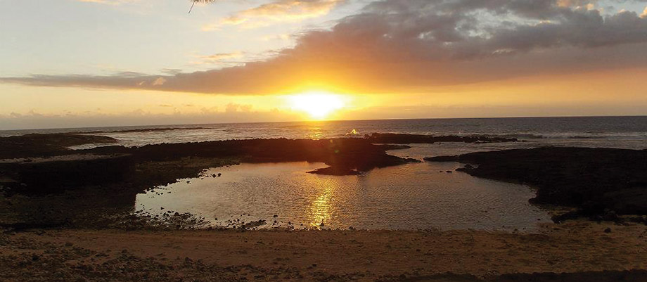 Miloli‘i sunset, Hawai‘i Island. photo courtesy of Shaftton Kaupu-Cabuag