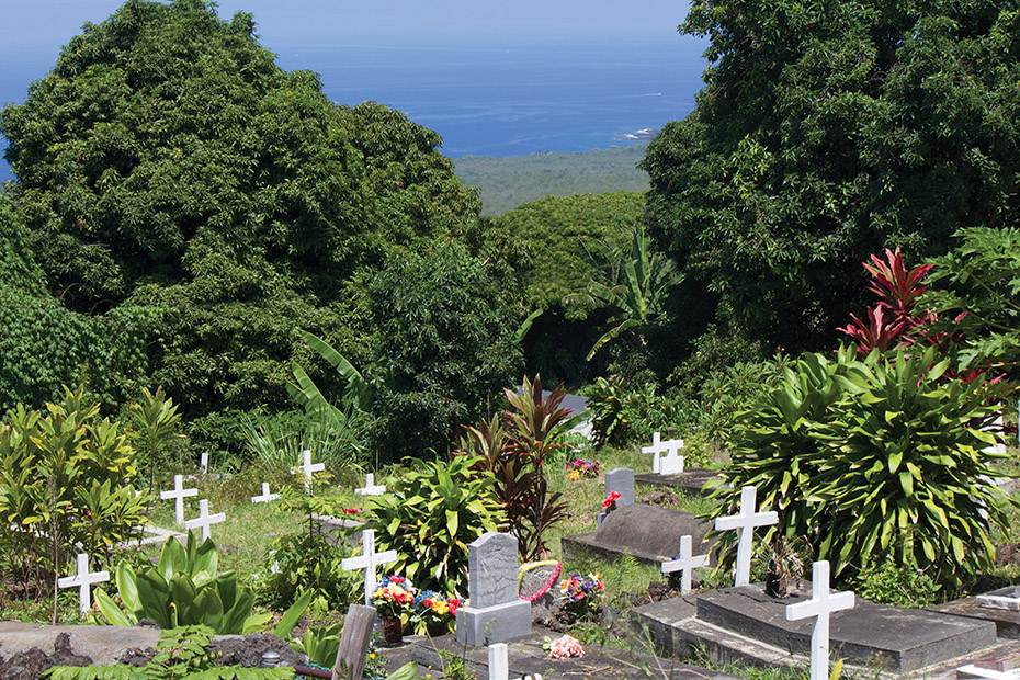 Originally built along the coastline, the church was moved upland more than a century ago and offers gorgeous views of Kealakekua Bay.