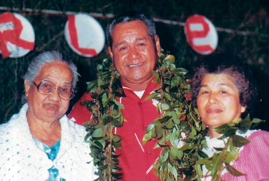 Great-grandmother Kiyoko Mahi and grandparents Charlie and Phyllis Mahi.