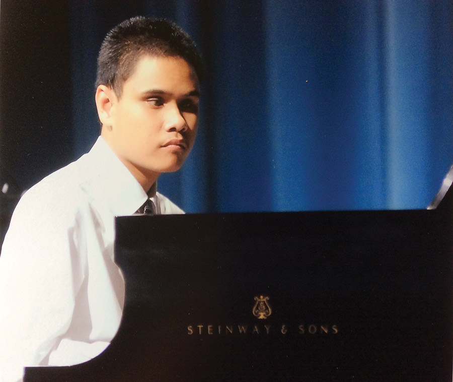 Kuha‘o playing at the Kent Concert Hall, Utah State University, Logan, Utah 2012. photo courtesy of Iwalani Case