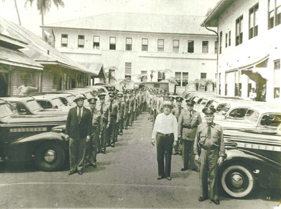 Hilo police officers and detectives, circa 1940. photo courtesy of Hilo Police Department, County of Hawai‘i