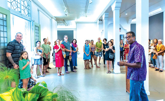 Recent art opening reception on the first floor galleries. photo courtesy of Andrzej Kramarz, East Hawai‘i Cultural Center 