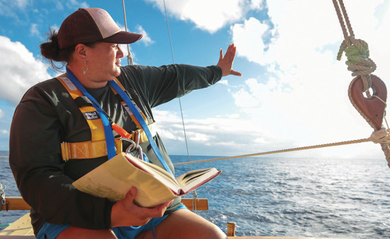 Hōkūle‘a Image ® Polynesian Voyaging Society; Photo © ‘Ōiwi TV. Photographer: ‘Āina Paikai