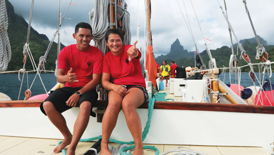 Hōkūle‘a Image ® Polynesian Voyaging Society; Photo © ‘Ōiwi TV. Photographer: ‘Āina Paikai