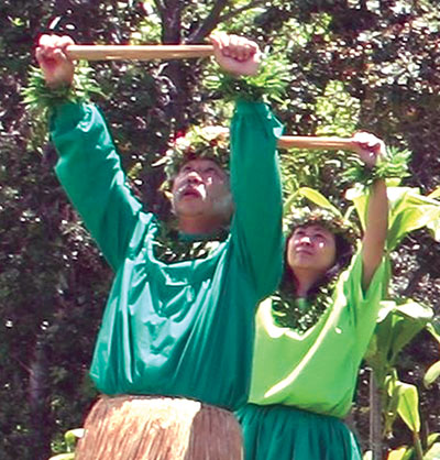 Hula Pū‘ili (bamboo rattles)