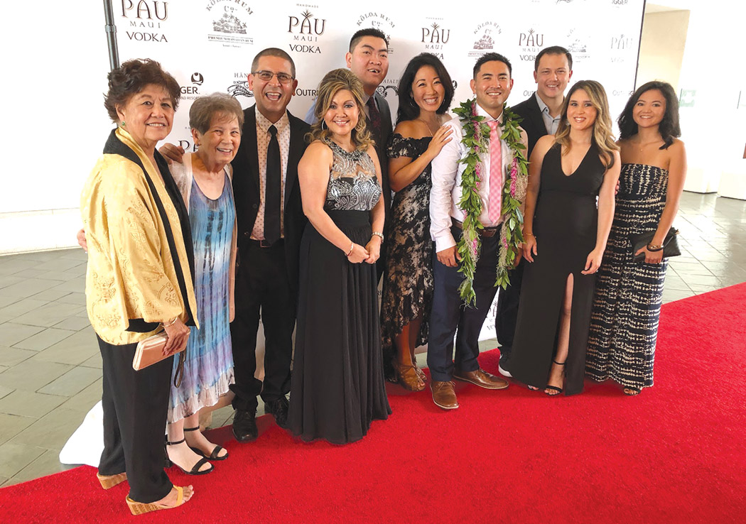 Mark with his family at the 2018 Nā Hōkō Hanohano Awards. photo courtesy of Mark Saito