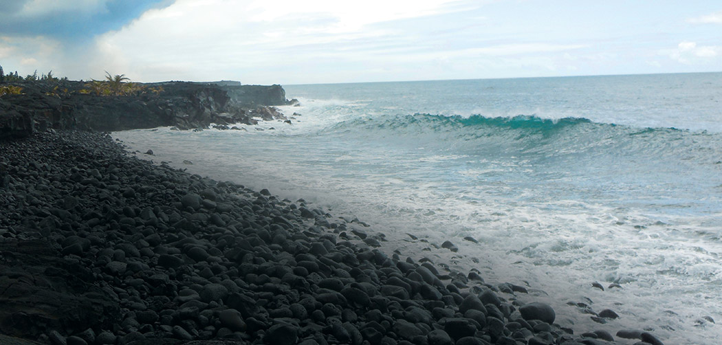 New Kaimū Black Sand Beach, July 2018. photo by Stefan Verbano