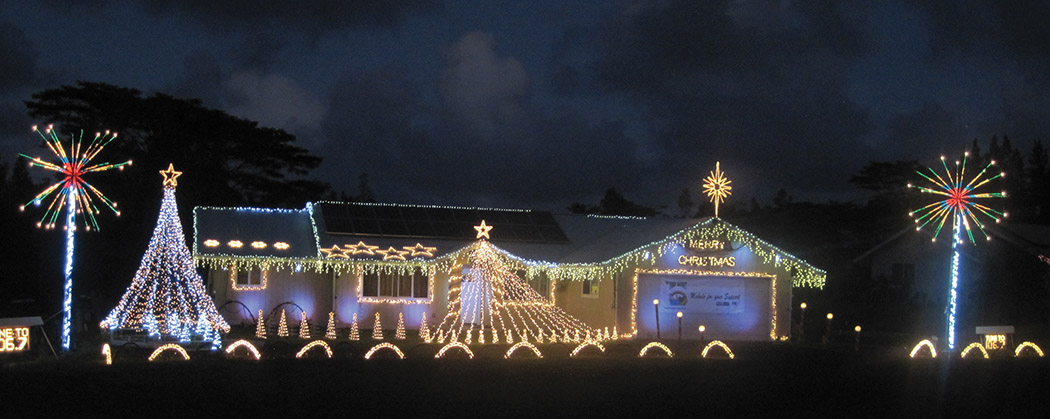 Stanward's Christmas light display in 2012. photo courtesy of Stanward Oshiro