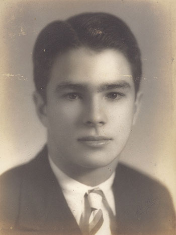 Senior portrait at Punahou School, 1941.