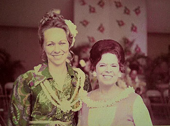 Aunty Leifi and friend, 1970s, Honolulu. photo courtesy of Leifi Ha‘o