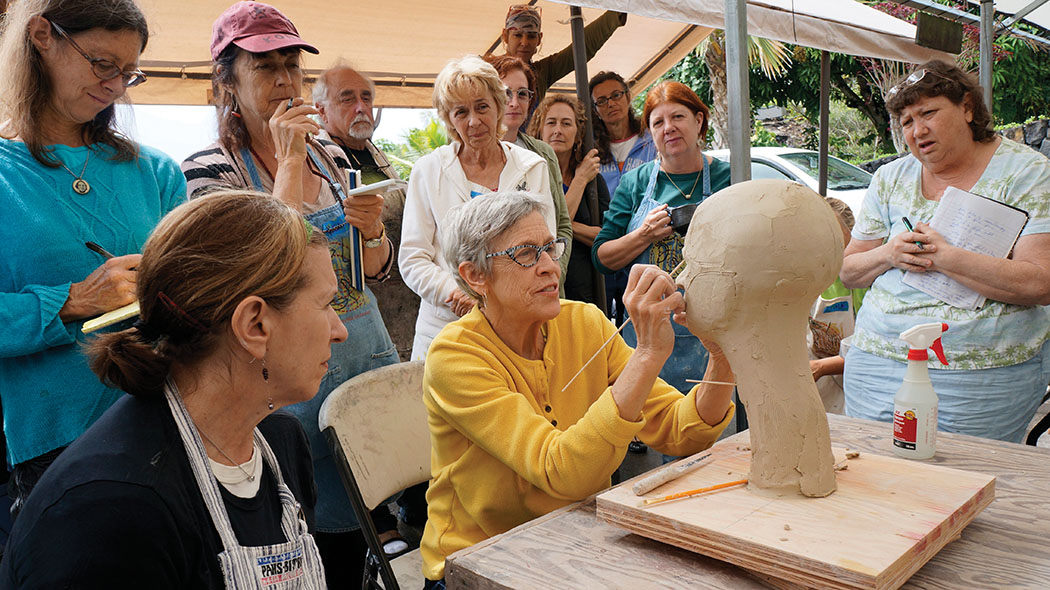 Sculpting class taught by Tip Toland.