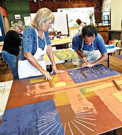 Large scale painting class.