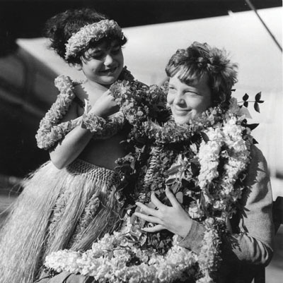Amelia Earhart planted a banyan tree in Hilo, just five days before she set a world record flying from Honolulu to Oakland. Matson Navigation Archives