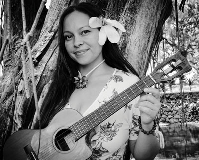 Tiana and her ‘ukulele. photo courtesy of Eric Michael Fitt