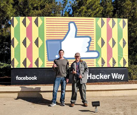 Ryan Finley and Dane duPont at Facebook headquarters in Menlo Park, CA. photo courtesy of Hawaii Tracker