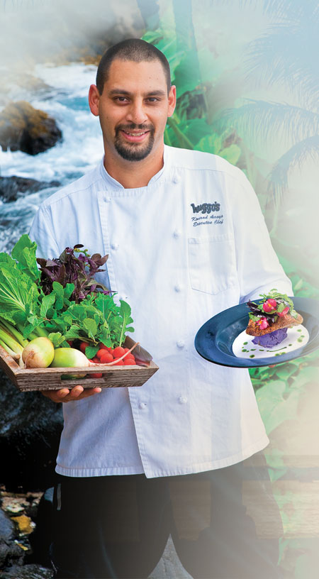 The garden-to-table focus with small and large plate offerings debuted last fall under Executive Chef Konrad Arroyo, who joined Huggo’s in early 2009.