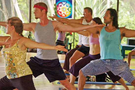 Respected worldwide as a premier yoga educational center, the agricultural campus also offers classes like Wailana’s Aerial Dance in the EMAX (Earnest Morgan Arts & Agriculture eXuberance Greenhouse). photo by paul.squassoni@kalani.com