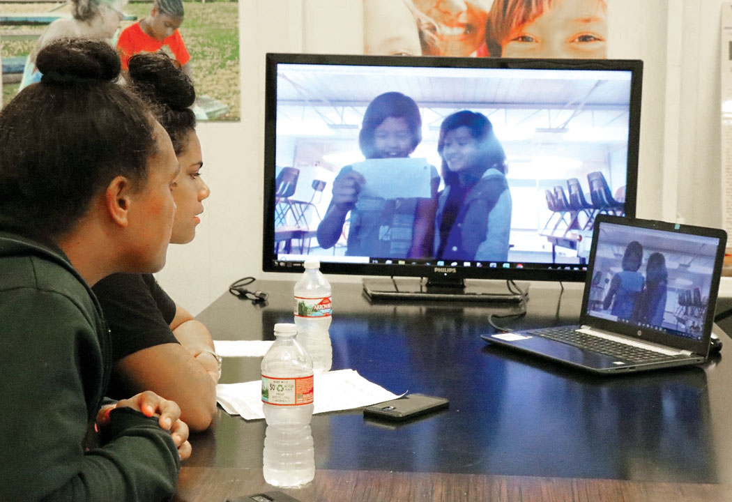 Youth members share their wahi pana research via video. photo courtesy of Boys & Girls Club of the Big Island