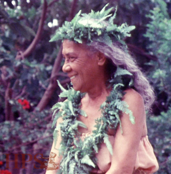 A freeze frame from Tip Davis’s film “‘Iolani Luahine, Hawaiian Dancer.” photo courtesy of the Tip Davis Collection, Hula Preservation Society