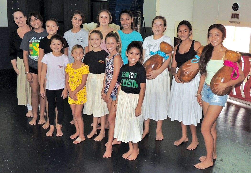 The smiling faces of the ‘Ōpio class show students and kumu with a love for hula. photo by CTarleton