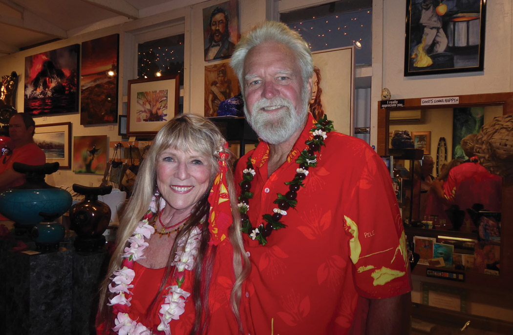 Mary and Matthew Lovein at Holualoa Gallery’s 30-year anniversary celebration.