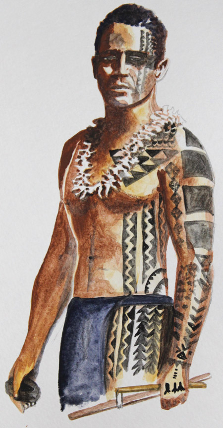 Hawaiian inspired tattoos by Samuel Shaw of Kulture Tattoo Kollective