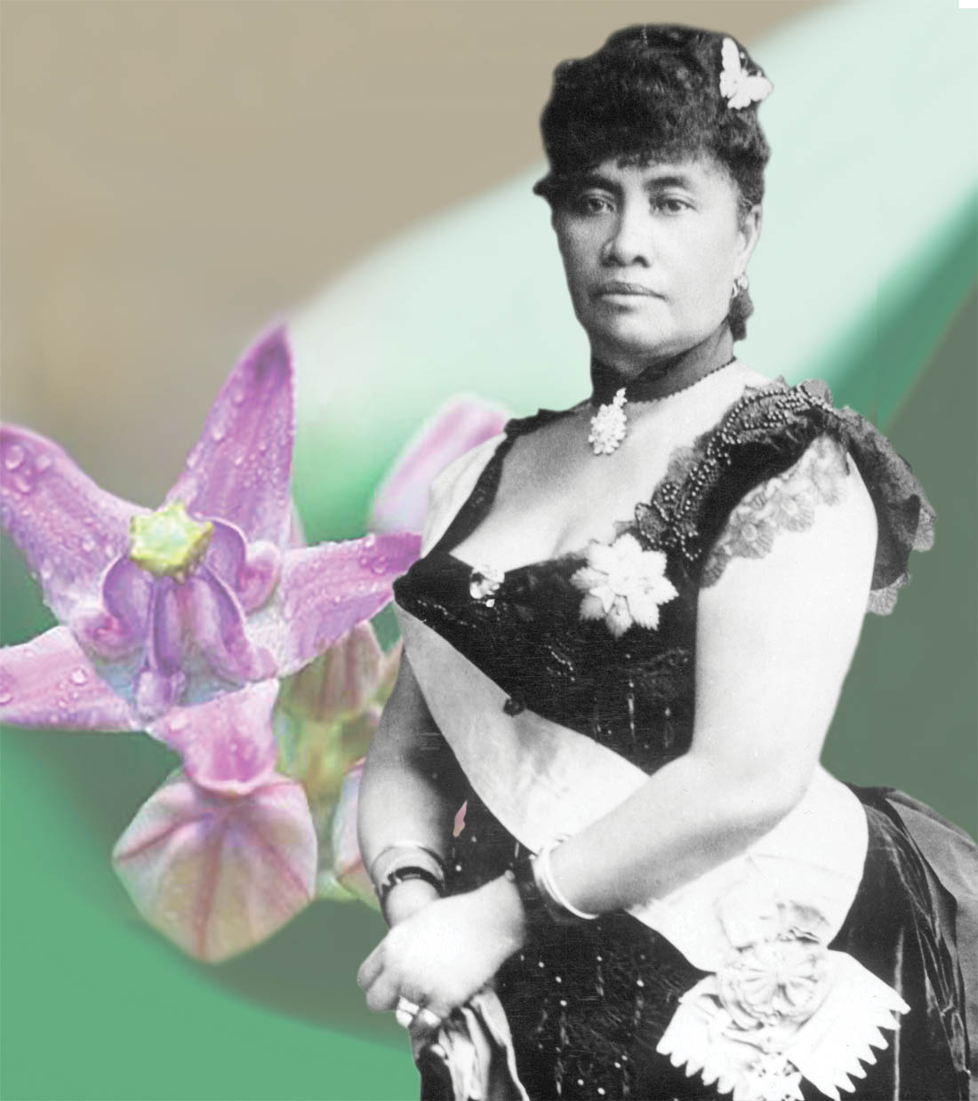 Queen Lili‘uokalani and her favorite flower, the crown flower